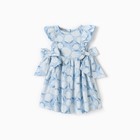 Платье для девочки, цвет голубой/гортензия, рост 98 см - фото 321653414