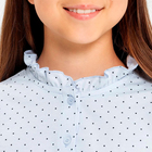 Джемпер для девочки школьный, цвет нежно-голубой/горошек, рост 128 см 10559091