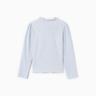 Джемпер для девочки школьный, цвет нежно-голубой/горошек, рост 128 см 10559091