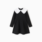 Платье для девочки школьное, цвет чёрный, рост 122 см - Фото 5