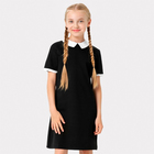 Платье для девочки школьное, цвет чёрный, рост 122 см - Фото 2
