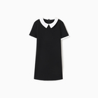 Платье для девочки школьное, цвет чёрный, рост 122 см - Фото 4