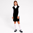 Платье для девочки школьное, цвет чёрный, рост 122 см - фото 321653579