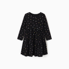 Платье для девочки, цвет чёрный/сердечки, рост 128 см - фото 24555268