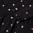 Платье для девочки, цвет чёрный/сердечки, рост 128 см - фото 24555270