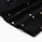 Платье для девочки, цвет чёрный/сердечки, рост 128 см - фото 24555271