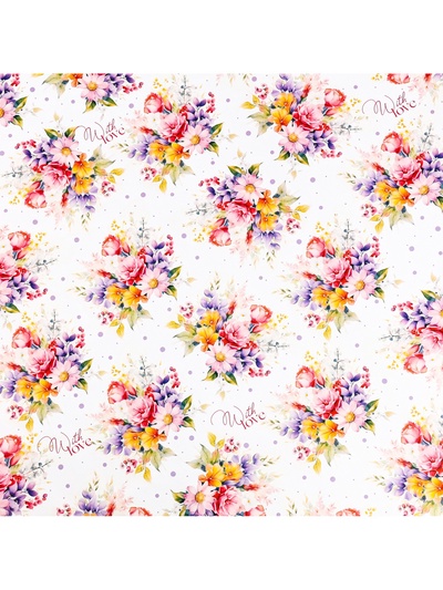 Бумага упаковочная глянцевая With love, 1 лист, 70 х 100 см