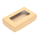 Контейнер на вынос, с окном,  крафт, 20 х 12 х 4 см, набор 10 шт. - фото 25282505