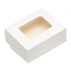 Контейнер на вынос, с окном, белый, 10 х 8 х 3,5 см, набор 10 шт. - фото 25282512