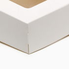 Контейнер на вынос, с окном, белый, 10 х 8 х 3,5 см, набор 10 шт. - фото 25282513