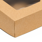 Коробка складная, с окном, крафт, 11,5 х 11,5 х 4 см, набор 10 шт. - фото 25282533