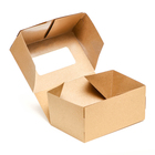 Коробка складная, с окном, крафт, 15 х 10 х 7 см, набор 10 шт. - фото 25282550