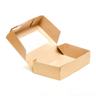 Упаковка для продуктов, крафт с окном, 23 х 14 х 6 см, 1,9 л, набор 10 шт. - фото 25282554