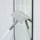 Щётка для окон, стальная телескопическая ручка 82(126) см, насадка из микрофибры и велюра 25×9 см - Фото 11