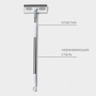 Щётка для окон, стальная телескопическая ручка 82(126) см, насадка из микрофибры и велюра 25×9 см - Фото 3