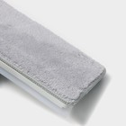 Щётка для окон, стальная телескопическая ручка 82(126) см, насадка из микрофибры и велюра 25×9 см - Фото 8