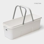 Ведро для уборки Raccoon, 20 л, 59.5×22×19 см, дно 55×17 см, белое - Фото 2