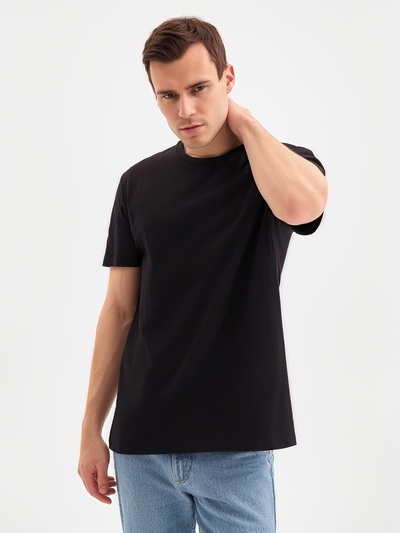 Футболка мужская, цвет черный, р-р 56