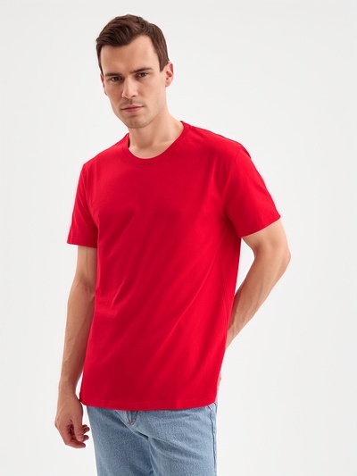 Футболка мужская, красная, р-р 56