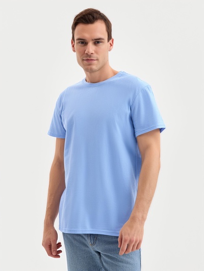 Футболка мужская, цвет голубой, р-р 56