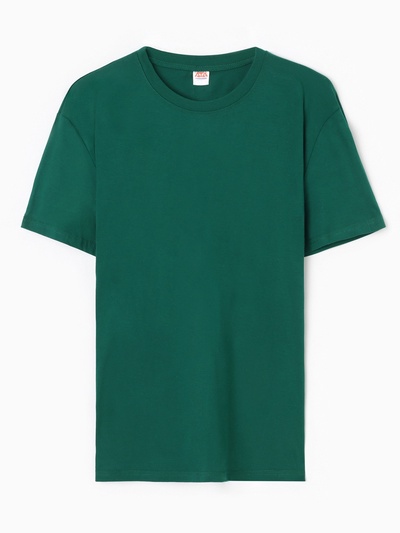 Футболка мужская, тёмно-зелёная, р-р 48