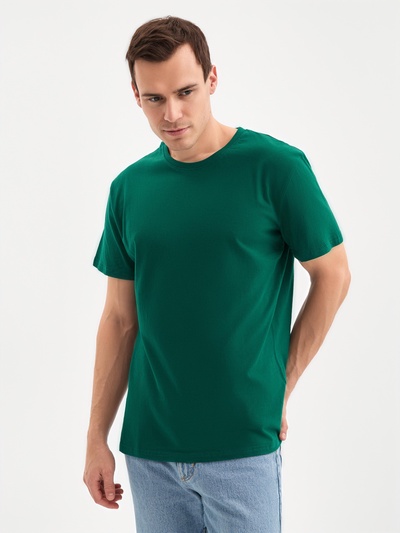 Футболка мужская, цвет тёмно-зелёный, р-р 54