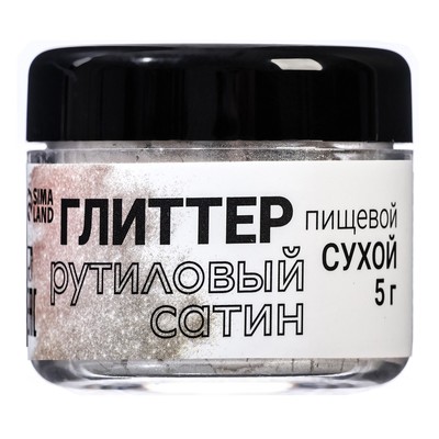 Глиттер, рутиловый сатин, размер 5-25, 5 г