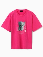 Футболка женская из вареного хлопка MIST Streetwear, розовая, размер 42 (S) - Фото 5