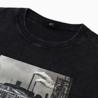 Футболка мужская MIST "Город" из вареного хлопка, цв. черный, р-р  M - фото 807757865