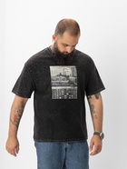 Футболка мужская MIST "Город" из вареного хлопка, цв. черный, р-р XL - фото 809607671