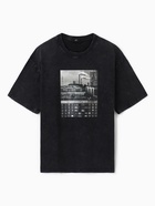 Футболка мужская MIST "Город" из вареного хлопка, цв. черный, р-р XL - фото 809607672