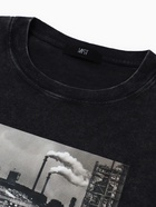 Футболка мужская MIST "Город" из вареного хлопка, цв. черный, р-р XL - фото 809607673