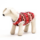 Кардиган с мишкой для собак, новогодний, размер M - Фото 4