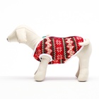 Кардиган с мишкой для собак, новогодний, размер M - Фото 5