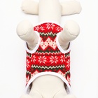 Кардиган с мишкой для собак, новогодний, размер M - Фото 7