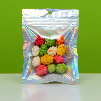 Пакет Zip - lock ПЭТ, иридисцентный, со сплошным окном, плоский, еврослот 9×12 см