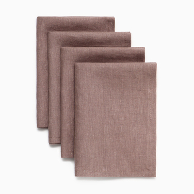 Набор салфеток «Этель», бежевый, 30×40 см - 4 шт.,100% лён 170 г/м²