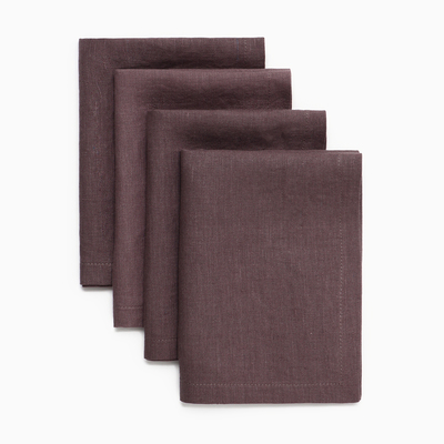 Набор салфеток «Этель», коричневый, 30×40 см - 4 шт.,100% лён, 170 г/м²