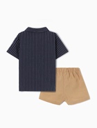 Костюм детский (рубашка и шорты) «Крошка Я», рост 80-86 см, синий - фото 50890257