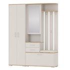 Прихожая «Домино», шкаф для одежды, 600×360×2020 мм, дуб крафт золотой / кашемир серый - Фото 3