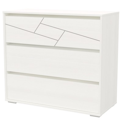 Комод напольный «Аделина», 3 ящика, 1000×440×900 мм, цвет рамух белый