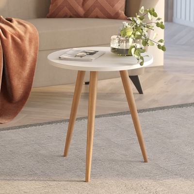 Столик журнальный «Сфера», 450×450×496 мм, цвет белый снег