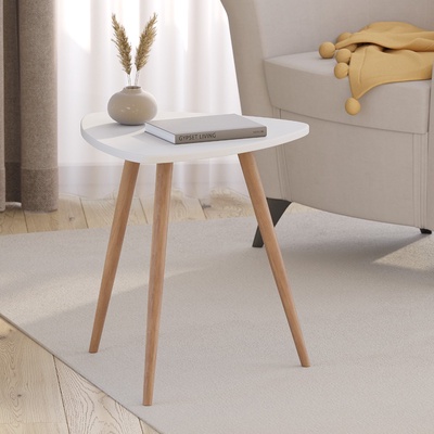 Столик журнальный «Призма», 450×450×496 мм, цвет белый снег