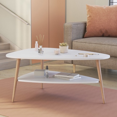 Столик журнальный «Трио», 900×675×418 мм, цвет белый снег