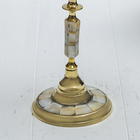 Подсвечник на 3 свечи «Кардинал», 23 см, латунь, перламутр - Фото 3