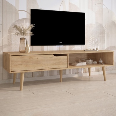 Тумба многофункциональная, 1400×420×400 мм, цвет дуб крафт золотой