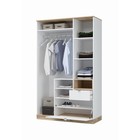 Шкаф трехстворчатый Юкки, 1350х550х2200, Белый/Дуб делано - фото 24403755