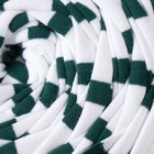 Трикотажная пряжа вторичная 90% хлопок,10% п/э, 100м/450±50 гр (полосатик бело-зелёный) - фото 24433415