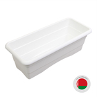 Ящик для цветов, 40 × 17,5 × 13,5 см, 6 л, белый - Фото 1