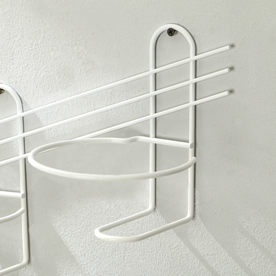 Подвес для кашпо, настенный, d=16 см, белый, «Косая-2»